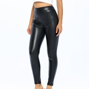 Faux leather pants